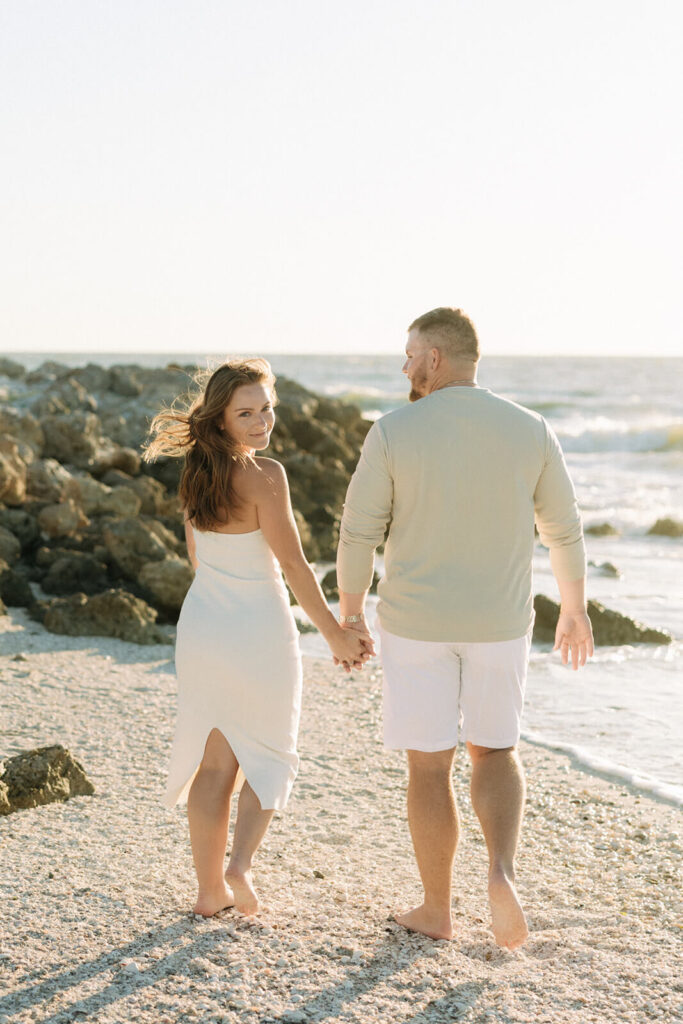 Naples florida engagement photos at Little Hickory Beach