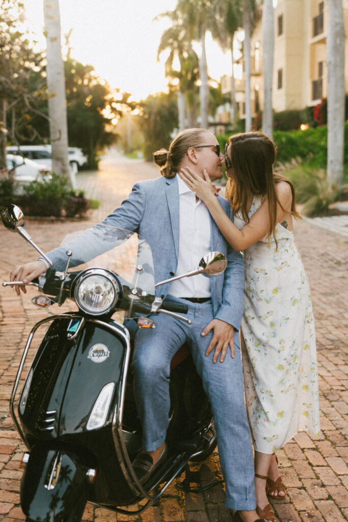 engagement photos in Naples, FL at 5th Avenue South