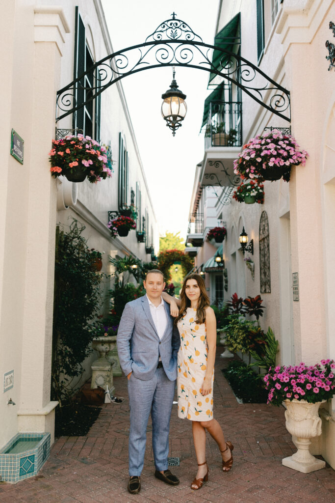 engagement photos in Naples, FL at 5th Avenue South