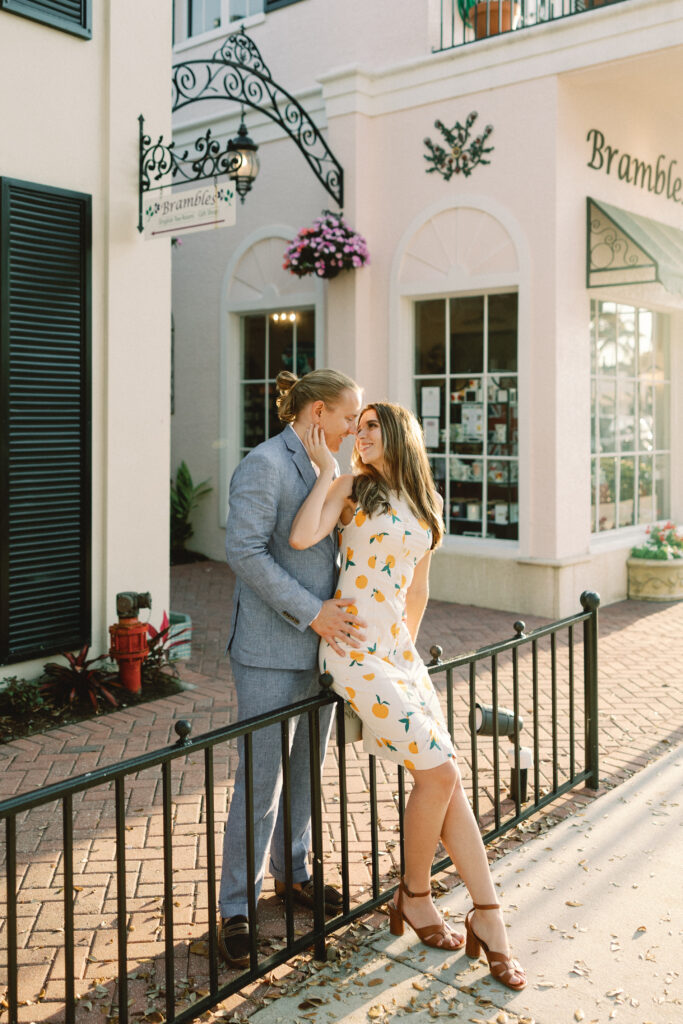 engagement photos in Naples, FL at 5th Avenue South