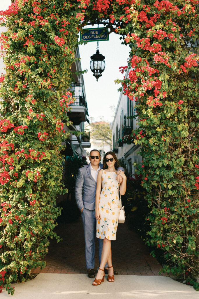 engagement photos in Naples, FL at 5th Avenue South