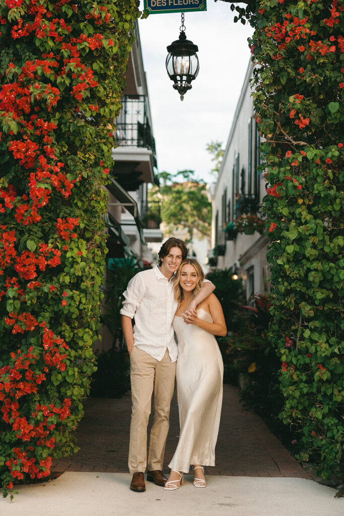 Naples florida downtown engagement photo session