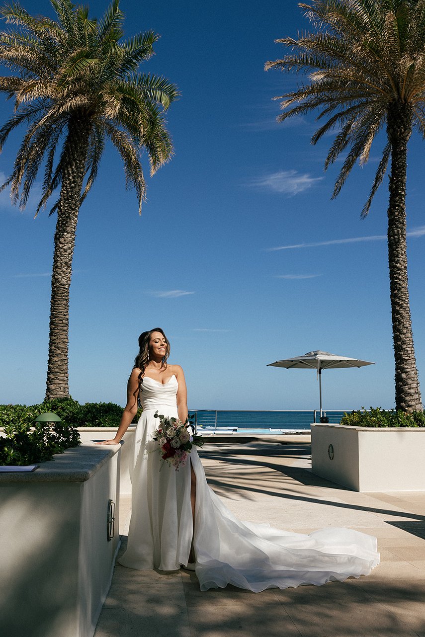 the bride at her fort lauderdale marriott harbor beach wedding
