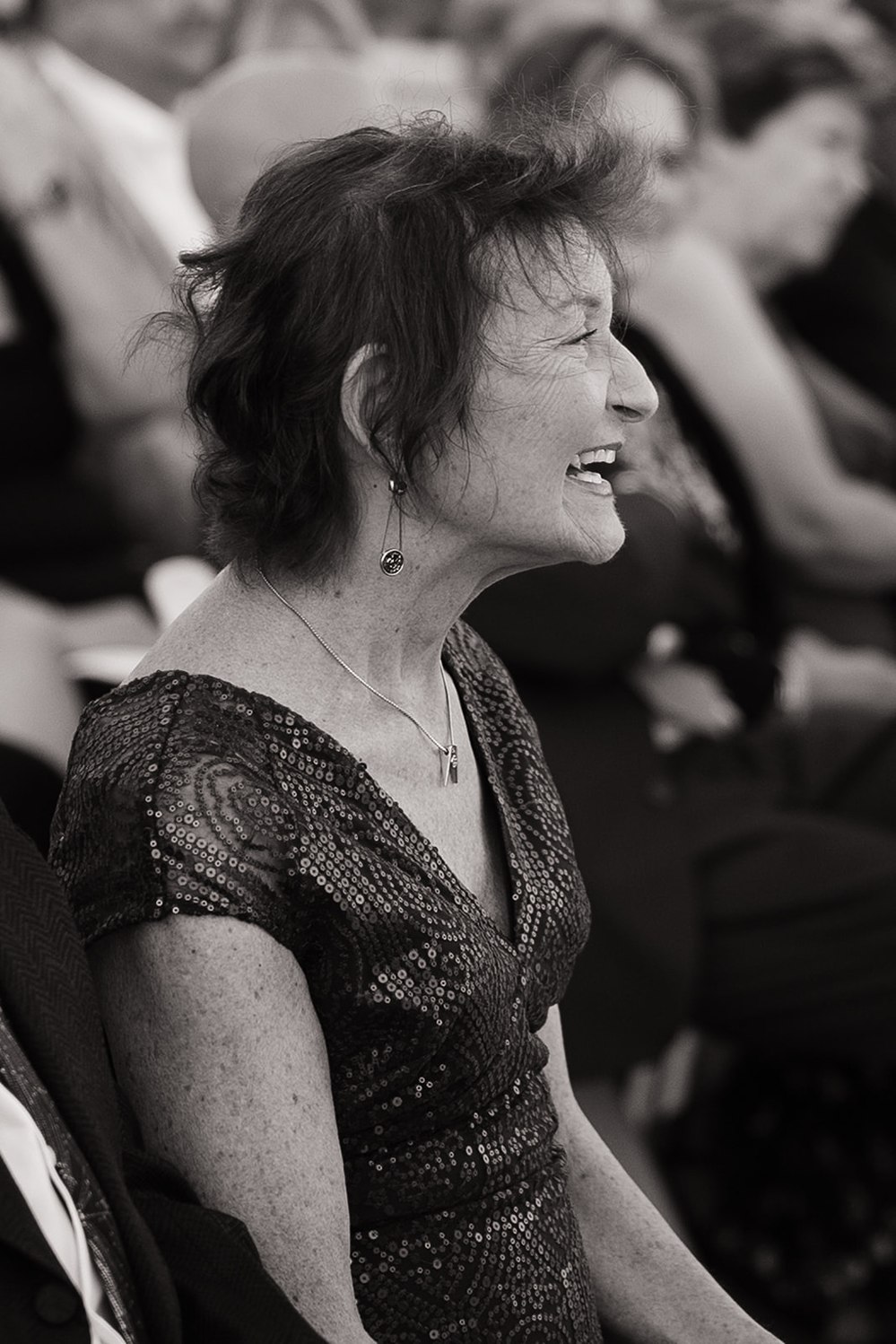 grandmother of the bride during the wedding ceremony