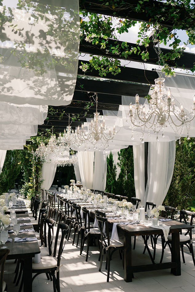 the reception area of la casa toscana a south florida wedding venue
