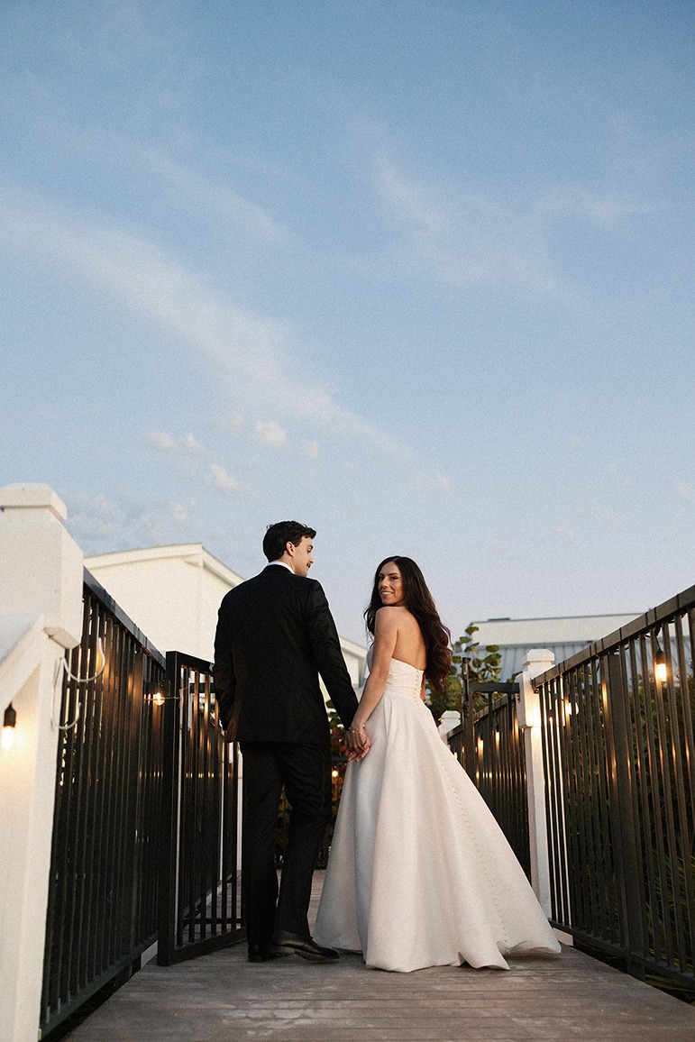 a couple at hideaway beach club a wedding venues in naples