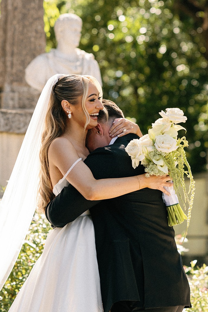 ​vizcaya wedding photography of the first look