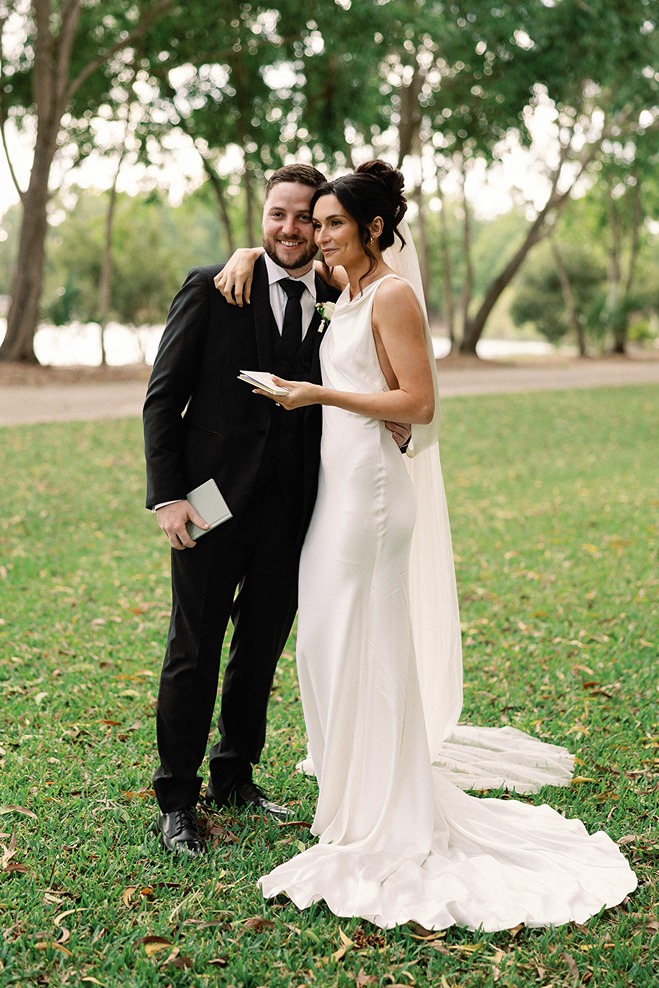 white trail club photos of the bride and groom