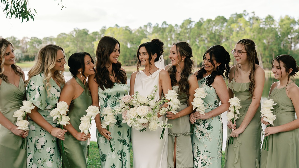 white trail club jupiter wedding party