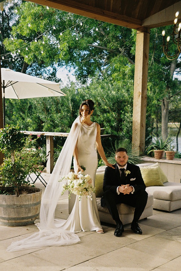 white trail club jupiter fl photo of the bride and groom