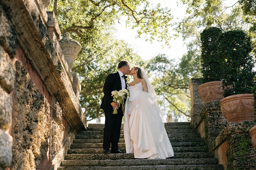 vizcaya gardens miami wedding photo