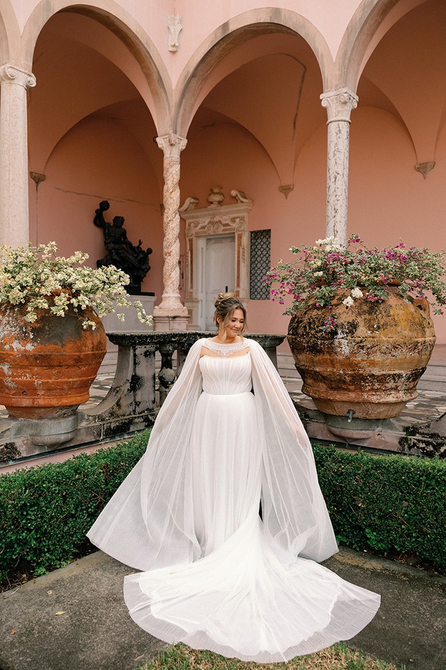 a bride at her sarasota wedding venue