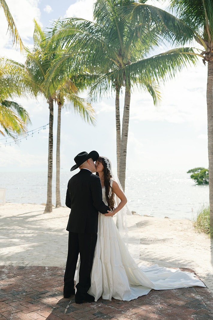 the bride and groom at their isla bella beach resort wedding