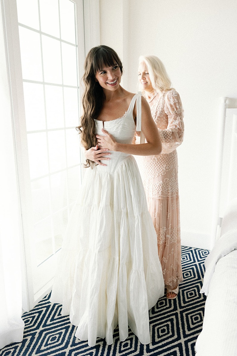 the bride getting ready at isla bella beach resort wedding