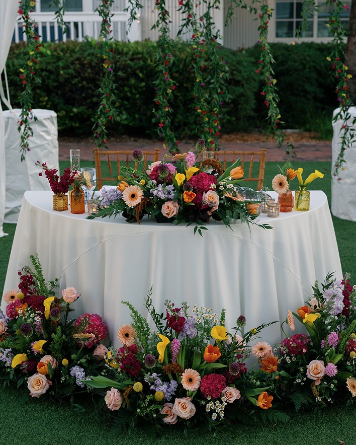 the loveseat arrangement at the isla bella beach resort wedding