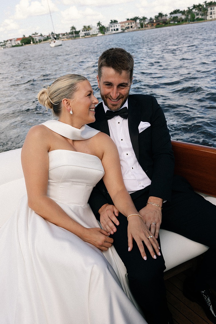 the bride and groom at their naples wedding