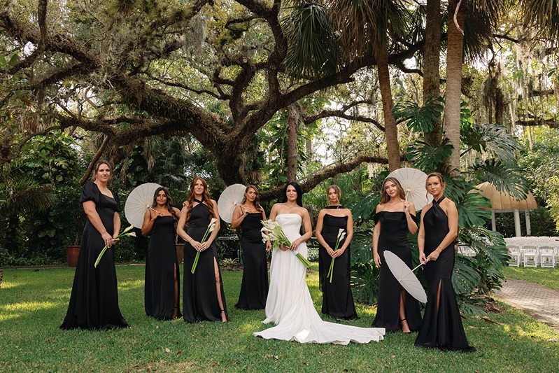 the bridal party at a shangri la springs wedding