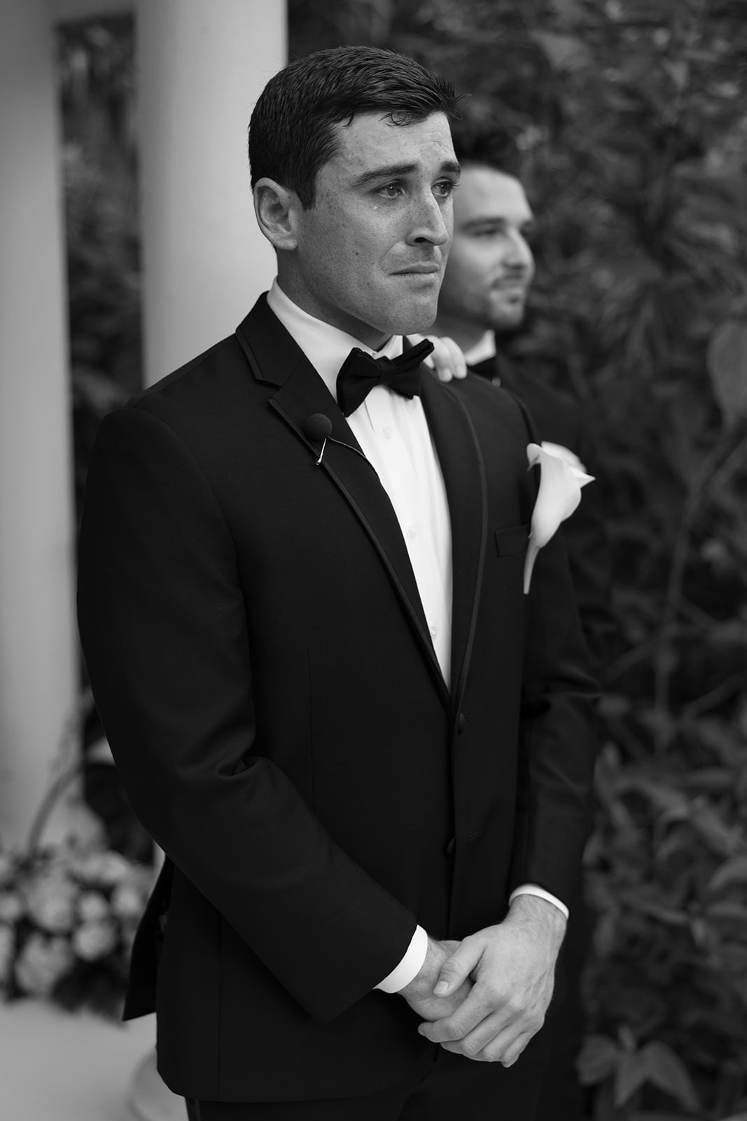 the groom crying at his shangri la bonita springs wedding