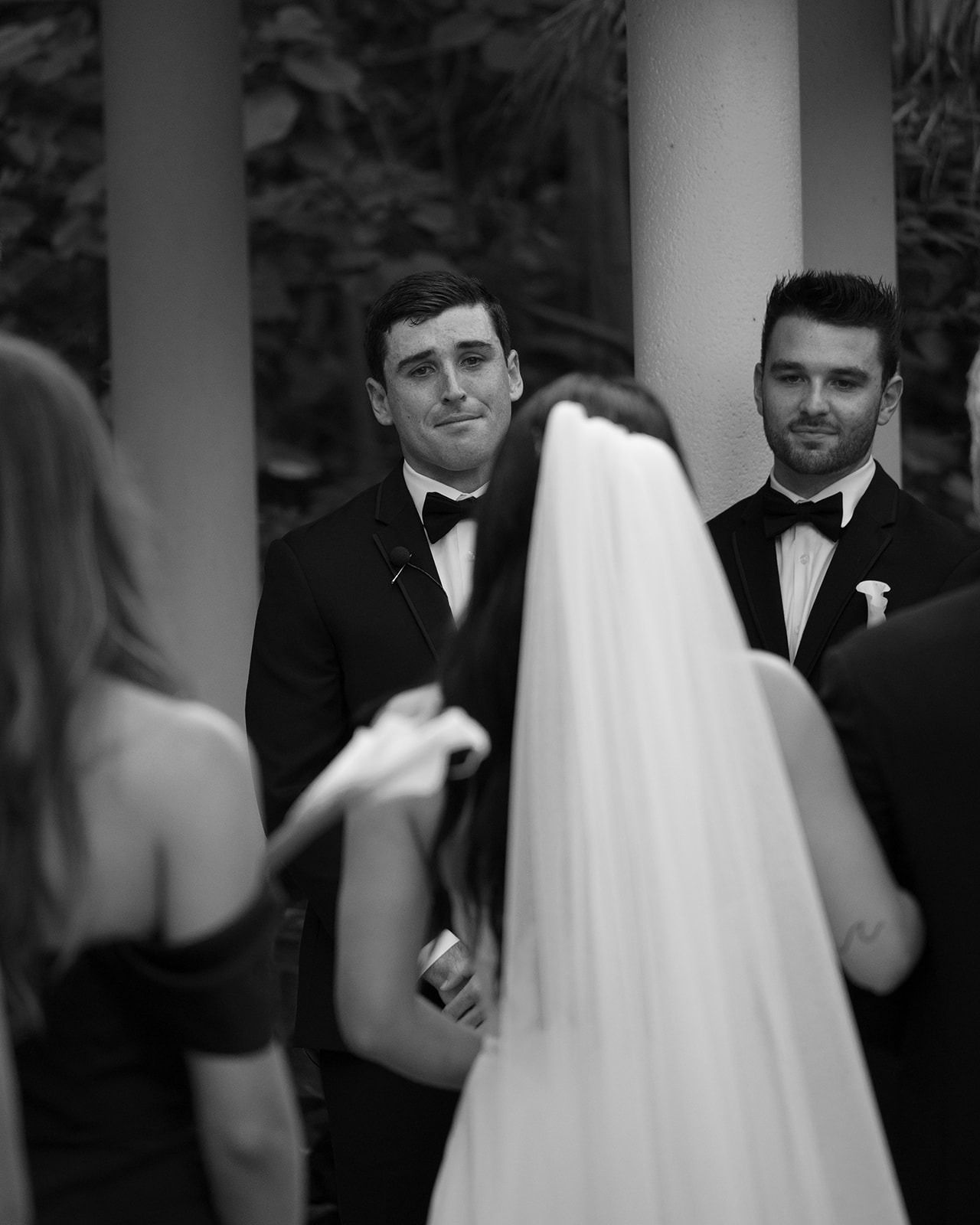 the groom tearing up at his shangri la bonita springs wedding