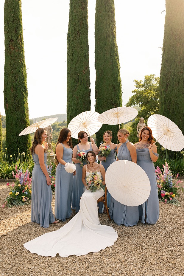 a photo of the bridal party captured by one of the ​best wedding photographers in italy