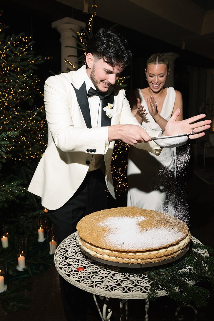 ​english speaking wedding videographers italy couples love capture the bride and groom during their italian cake ceremony