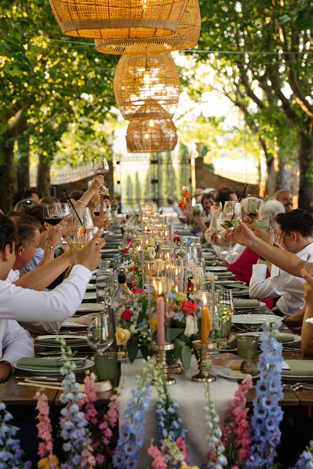 the reception captured by ​wedding photographers in italy
