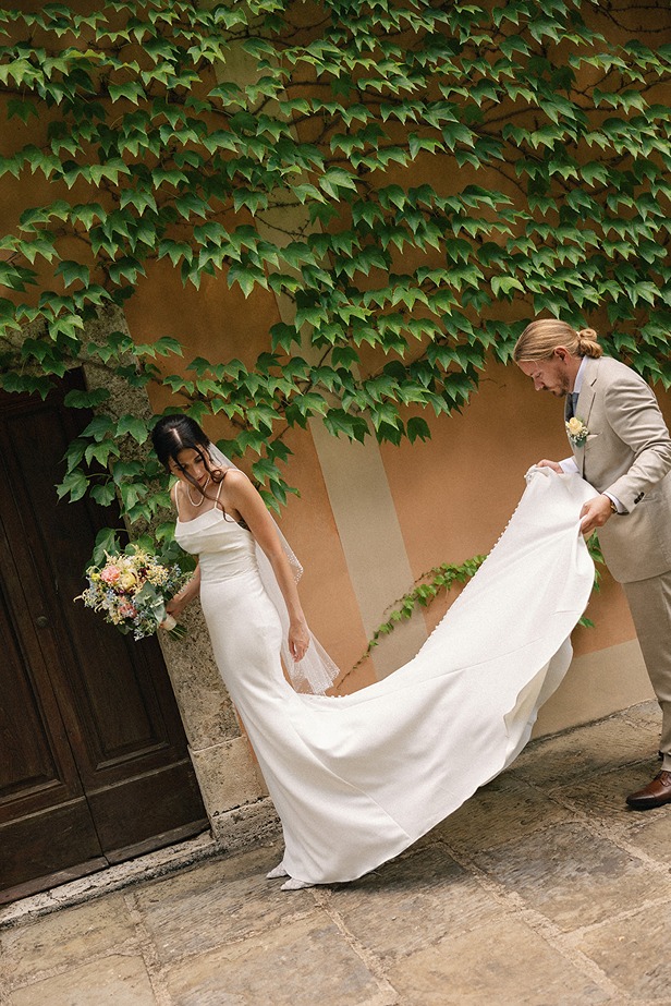 the bride and groom captured by a wedding photographer in italy