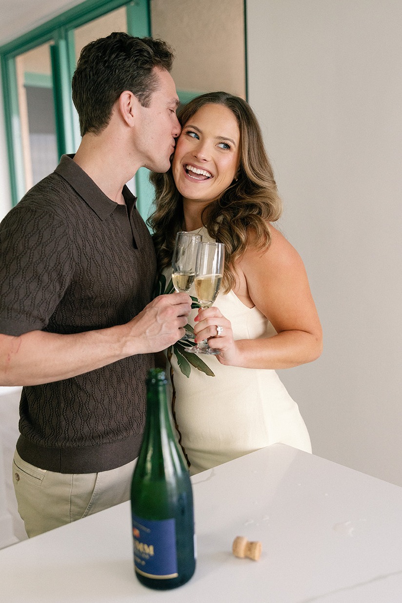 marco island photography of the future bride and groom in their condo