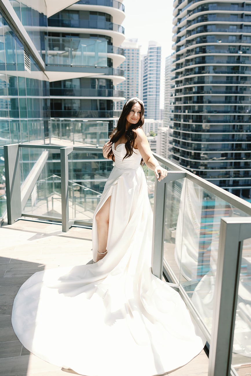 a bride who got her ​wedding license miami