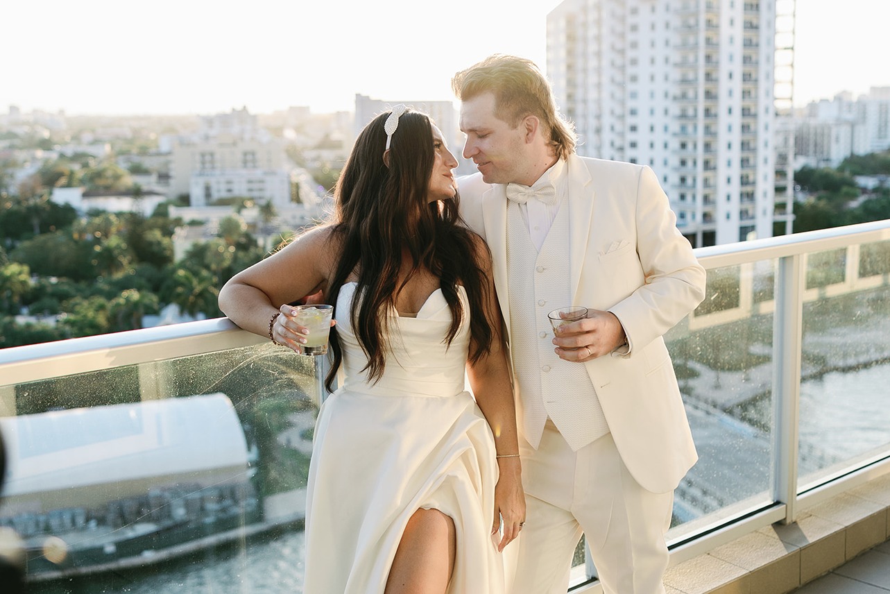 a couple at one of the best wedding venues in miami