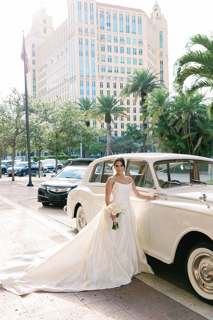 a bride getting married in miami