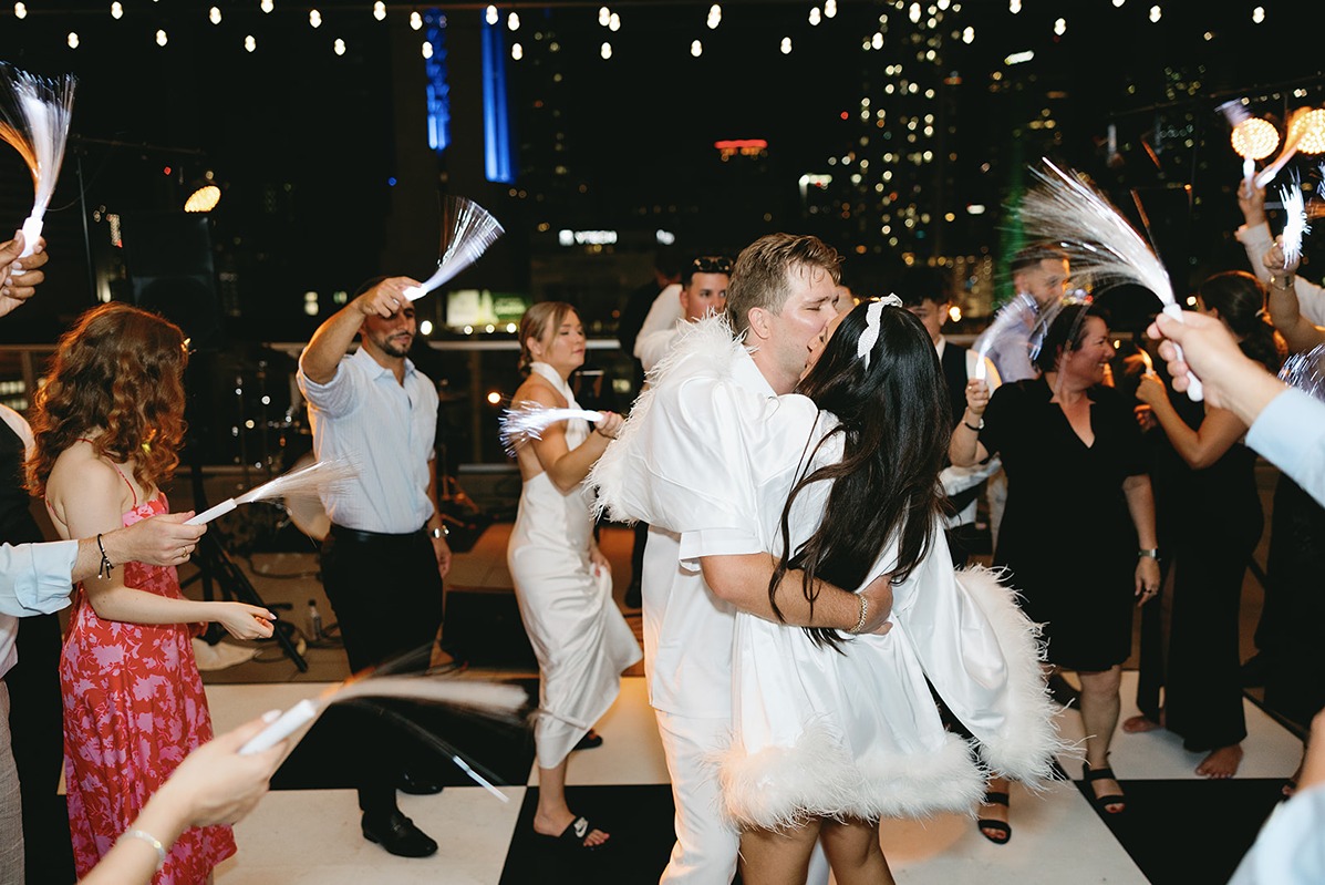 penthouse at riverside wharf miami wedding reception photo