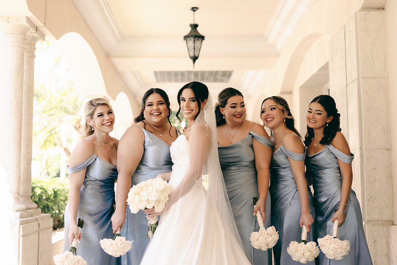church of the little flower wedding photo with the girls