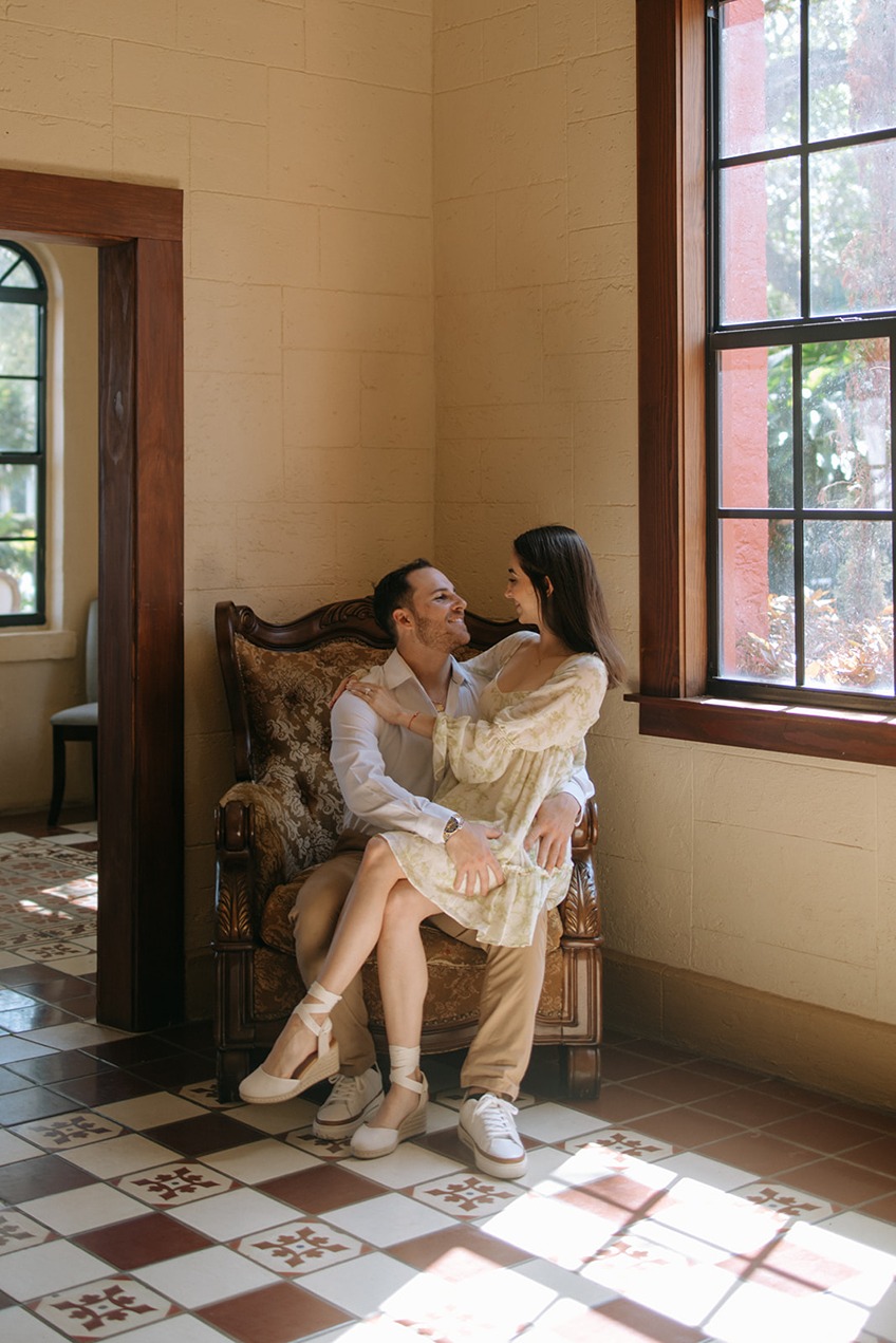 miami engagement photo locations at Deering Estate