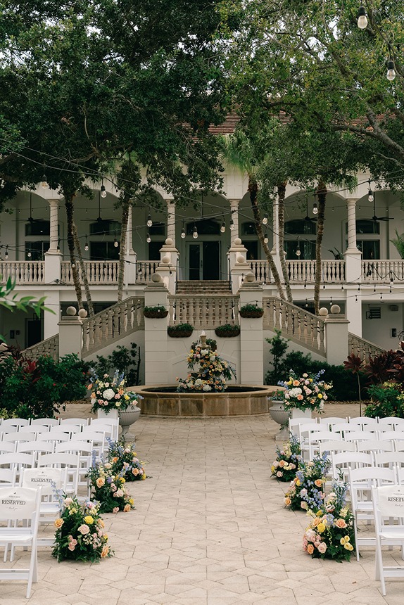 a club at the strand wedding photo of the ceremony space
