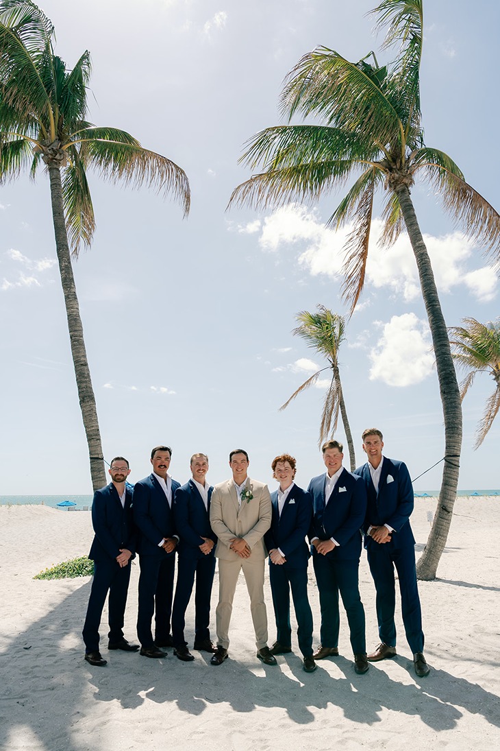 south seas island resort wedding photo of the groomsmen