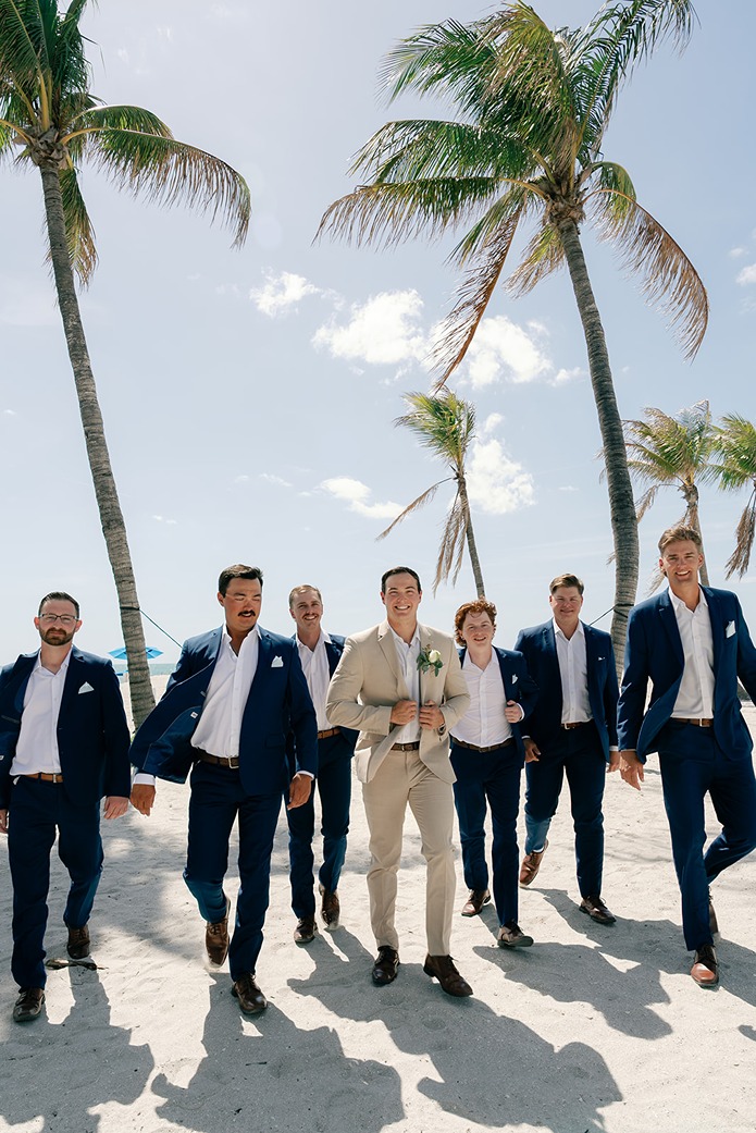 south seas island resort wedding photo of the groomsmen