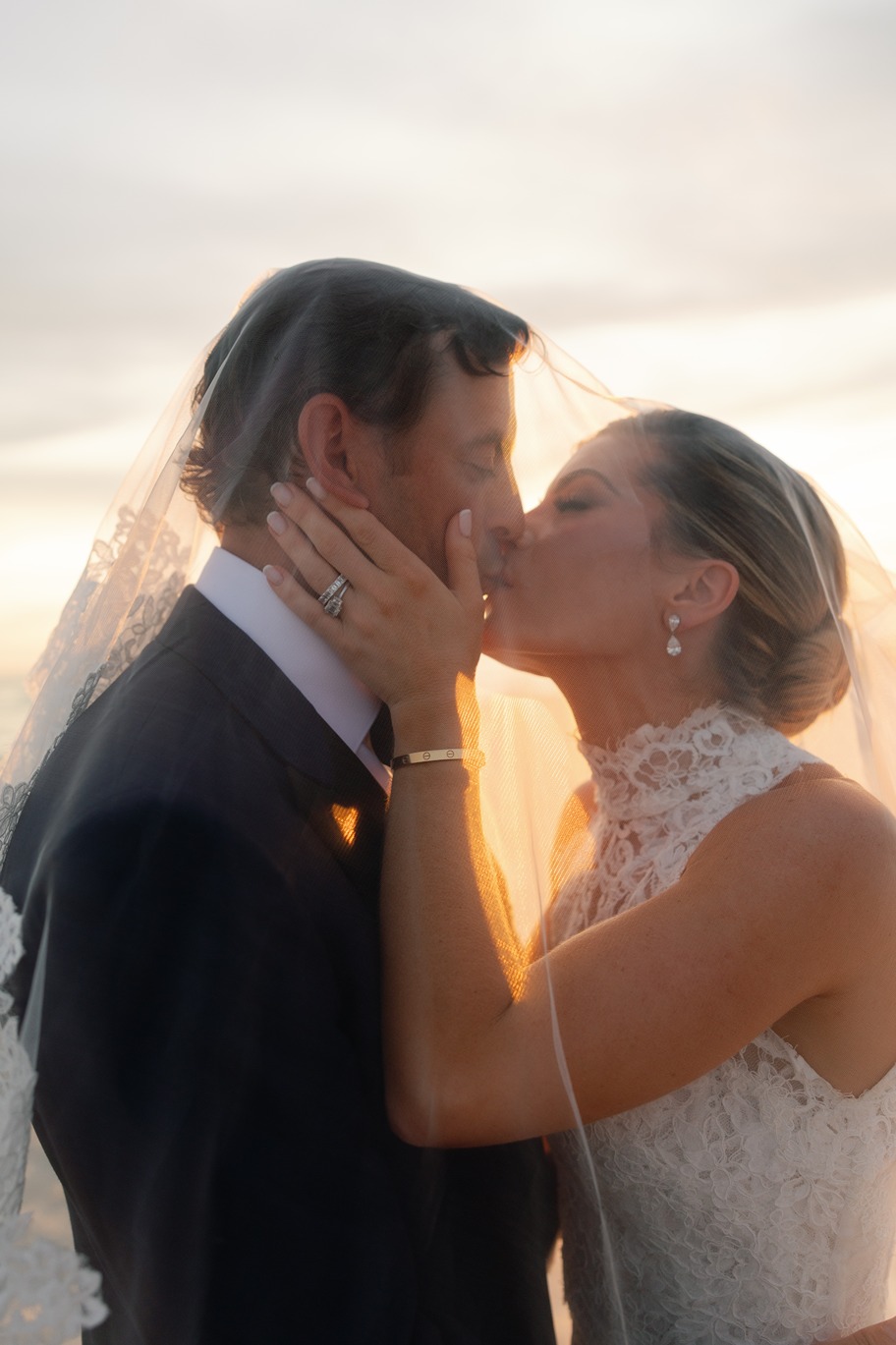 the bride and groom at their rosemary beach florida wedding