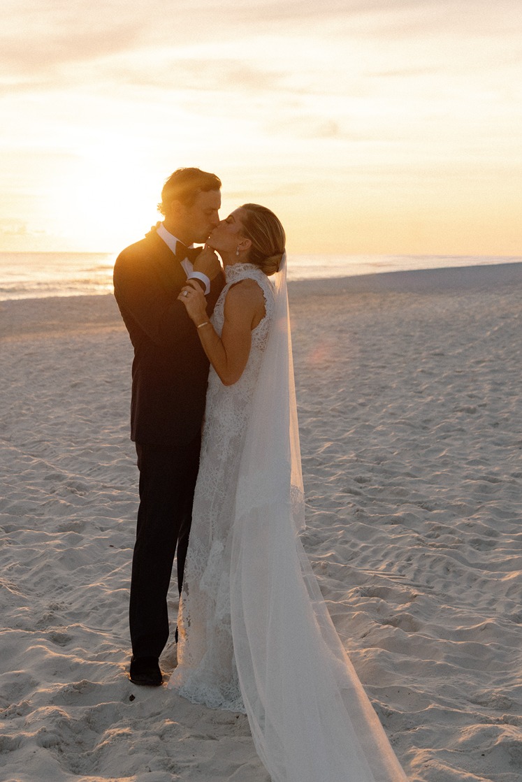 the bride and groom at their rosemary beach florida wedding