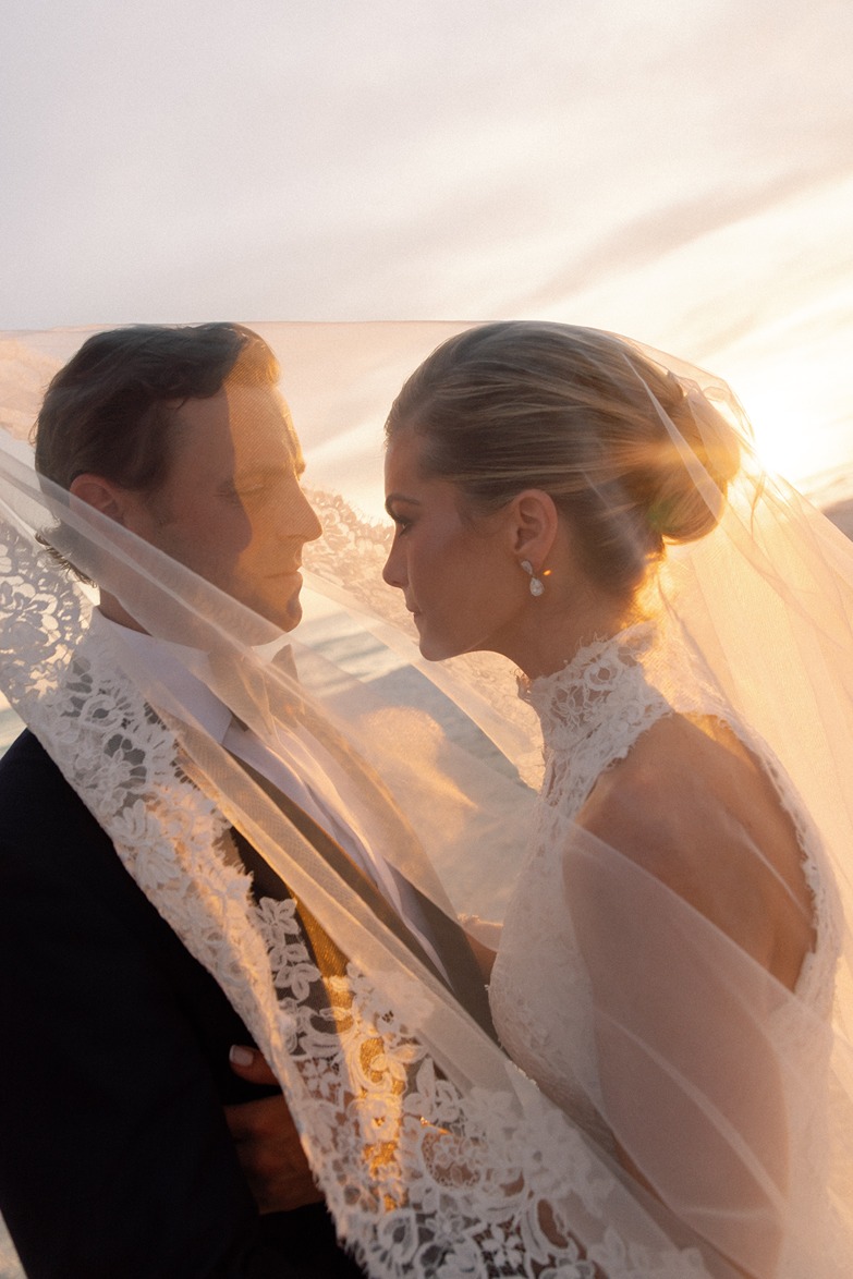 the bride and groom at their rosemary beach florida wedding