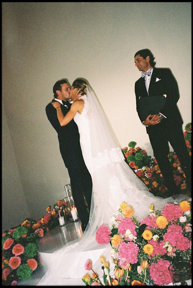 the bride and groom at their rosemary beach wedding