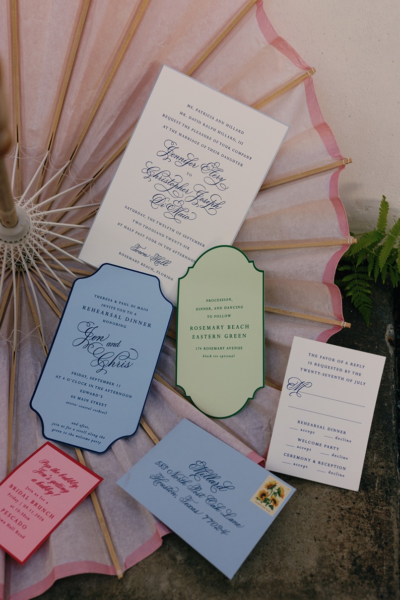 the details to a rosemary beach wedding