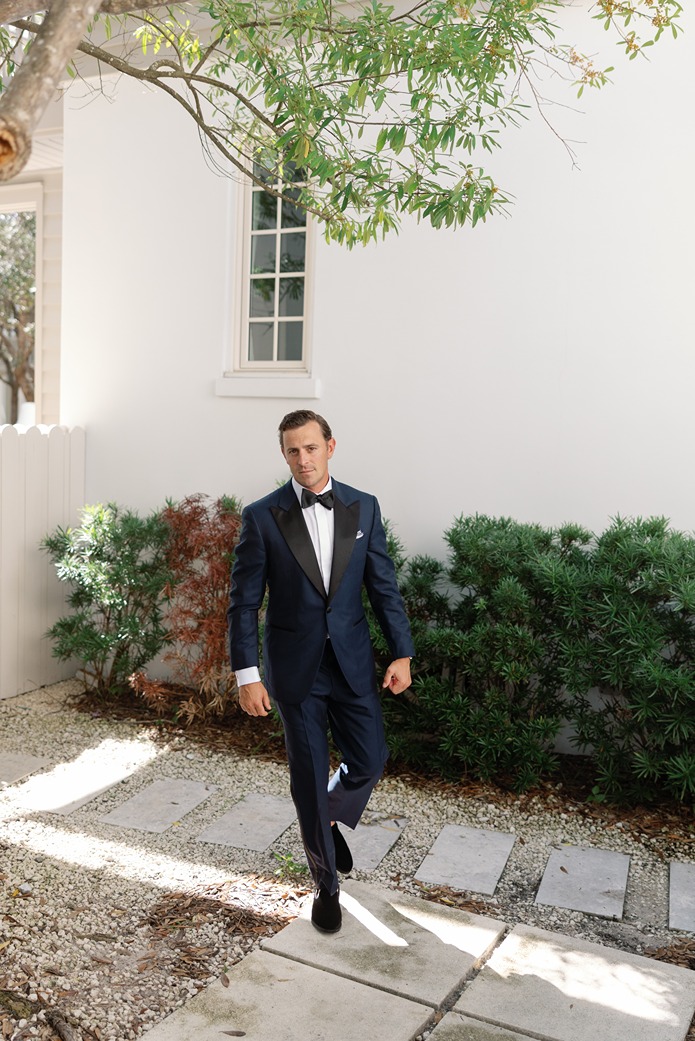 the groom at his rosemary beach wedding