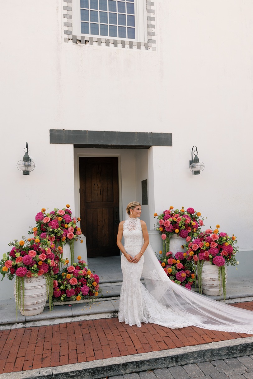 the bride at her rosemary beach wedding