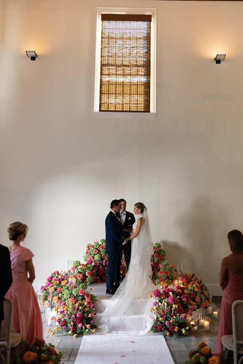 the ceremony of a rosemary beach wedding